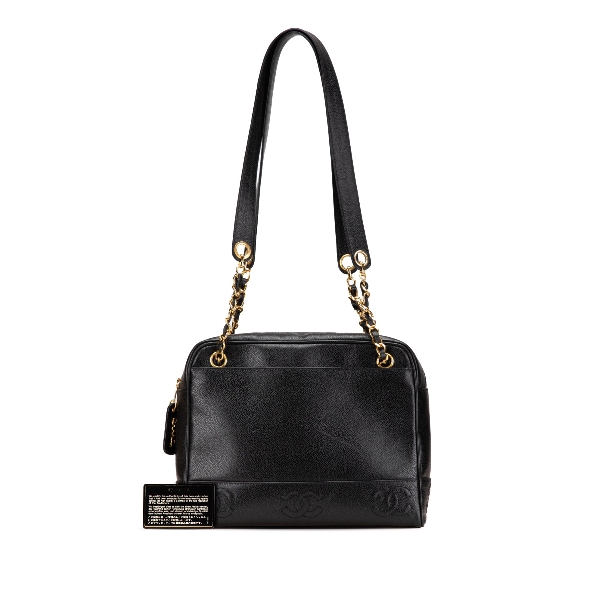 Triple CC Caviar Shoulder Bag