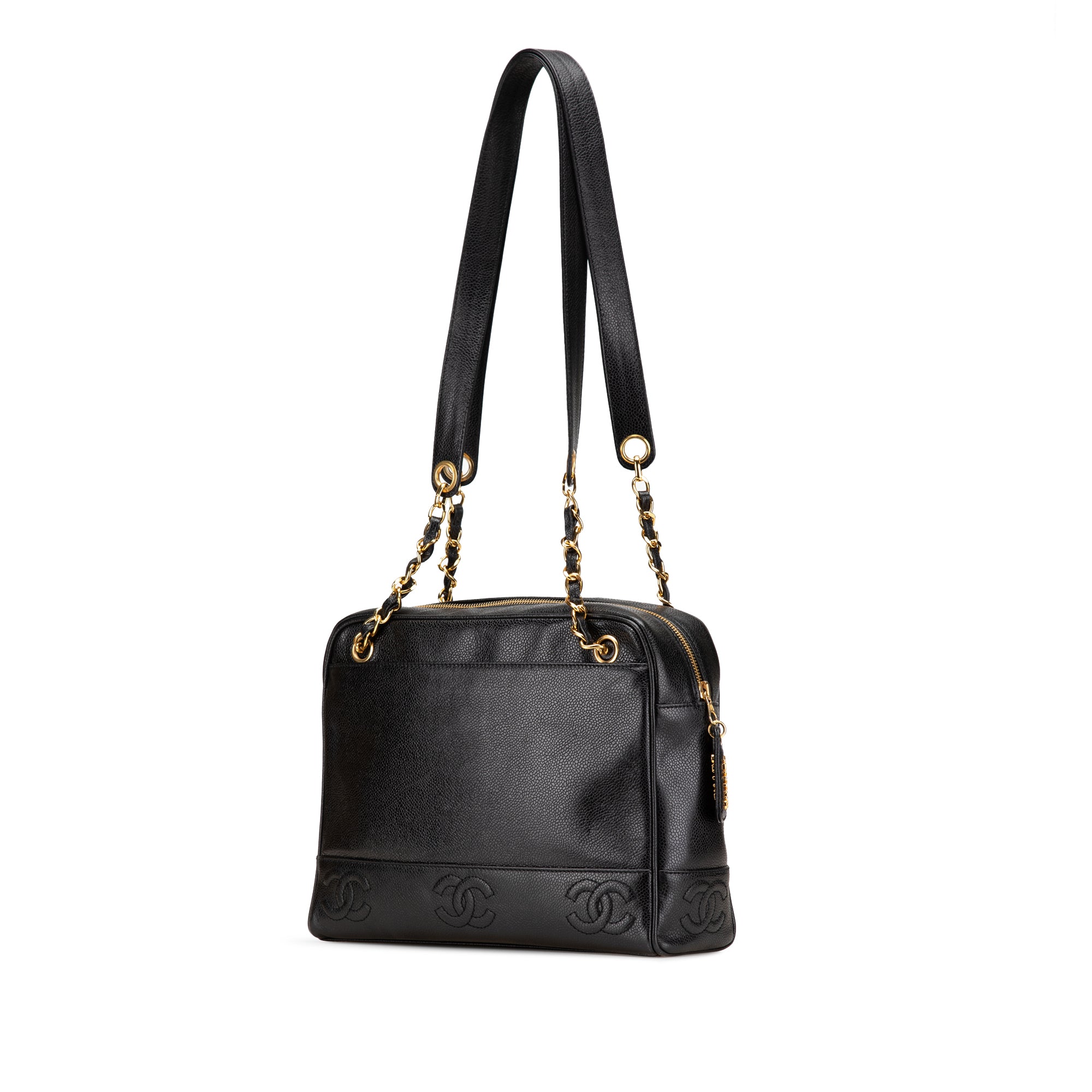 Triple CC Caviar Shoulder Bag