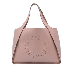 Perforated Logo Faux Leather Tote