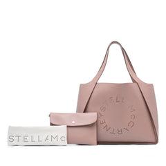 Perforated Logo Faux Leather Tote