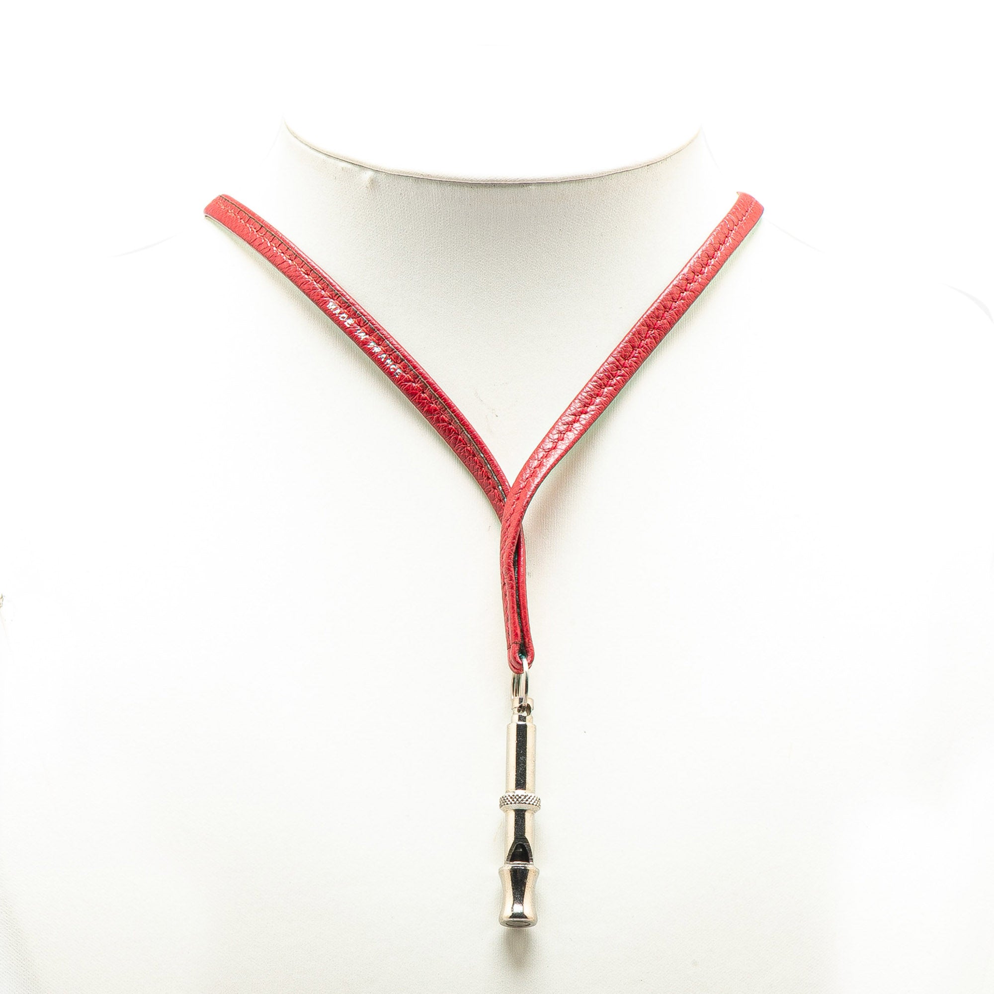 Leather Ultrasonic Dog Whistle Necklace