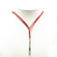 Leather Ultrasonic Dog Whistle Necklace