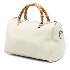 Medium Calfskin Bamboo Shopper Boston Bag