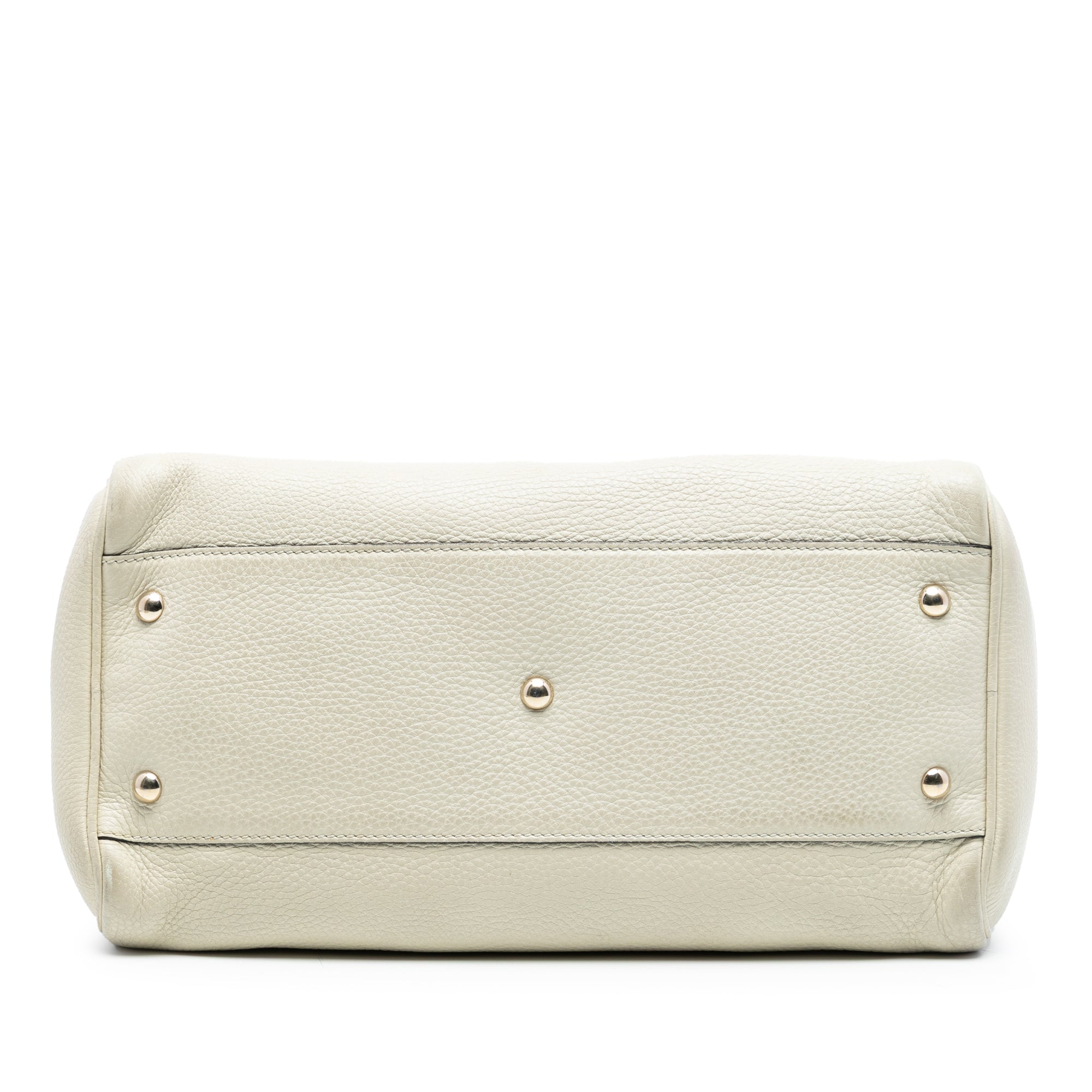 Medium Calfskin Bamboo Shopper Boston Bag