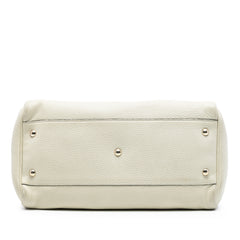 Medium Calfskin Bamboo Shopper Boston Bag