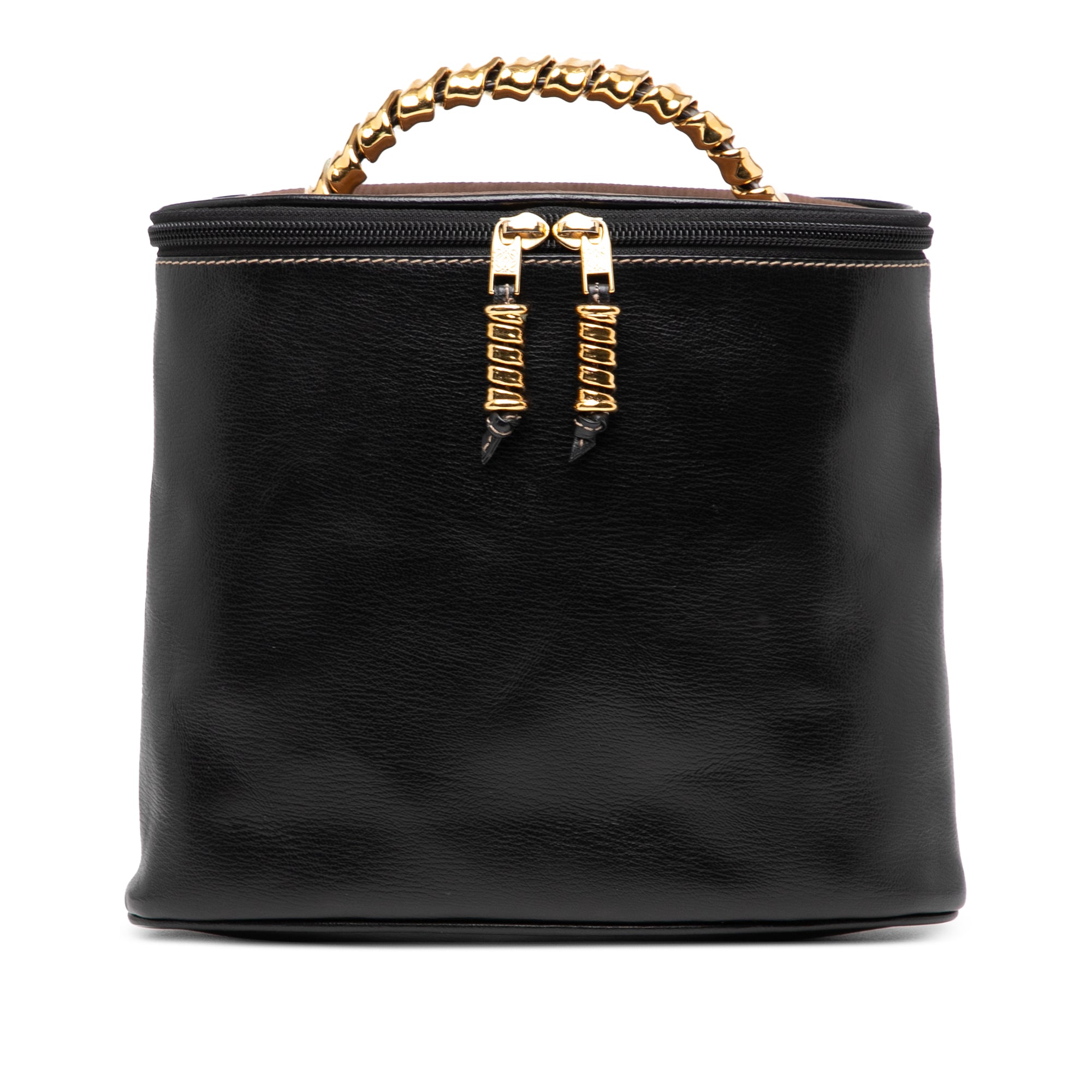 Leather Velasquez Twist Vanity Bag