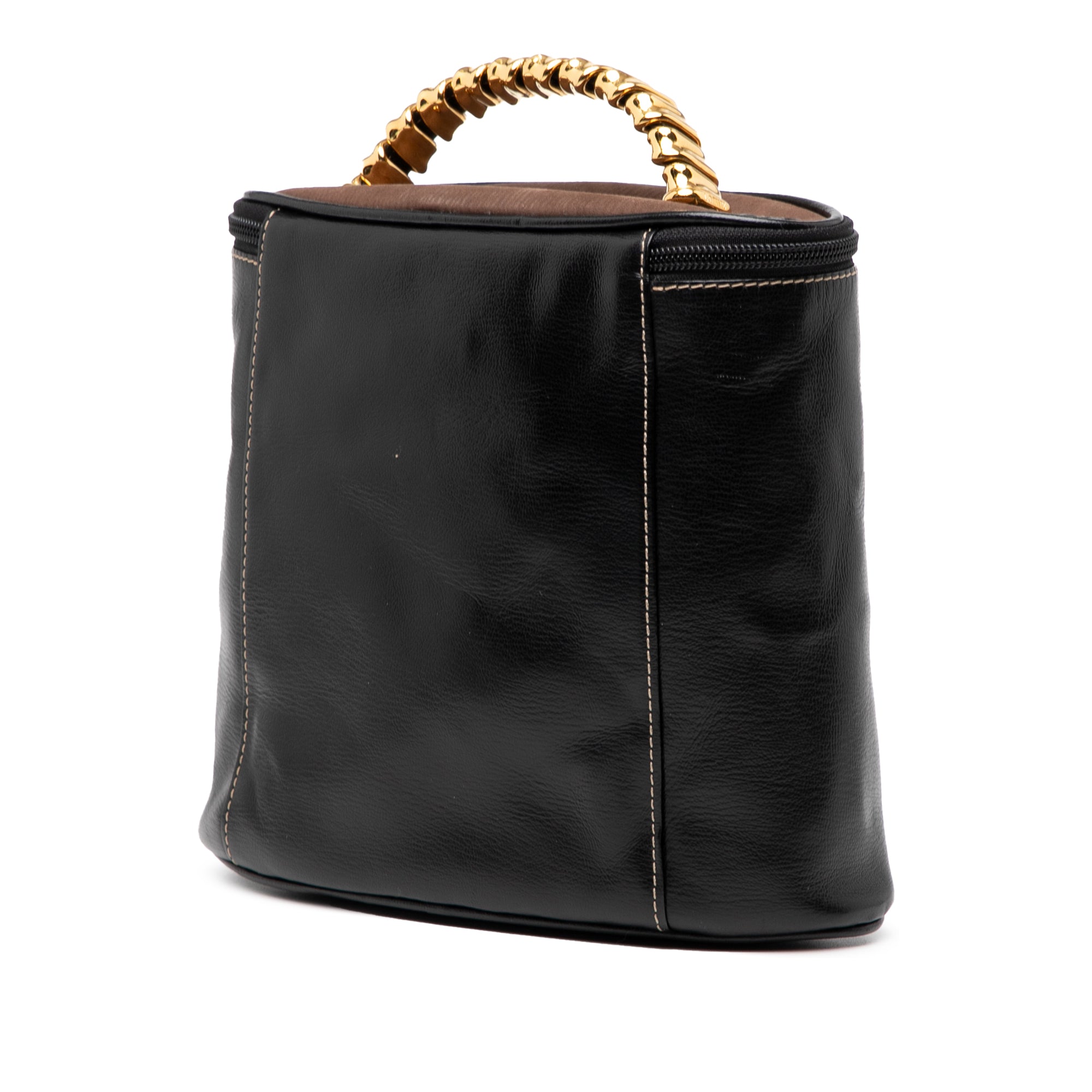Leather Velasquez Twist Vanity Bag