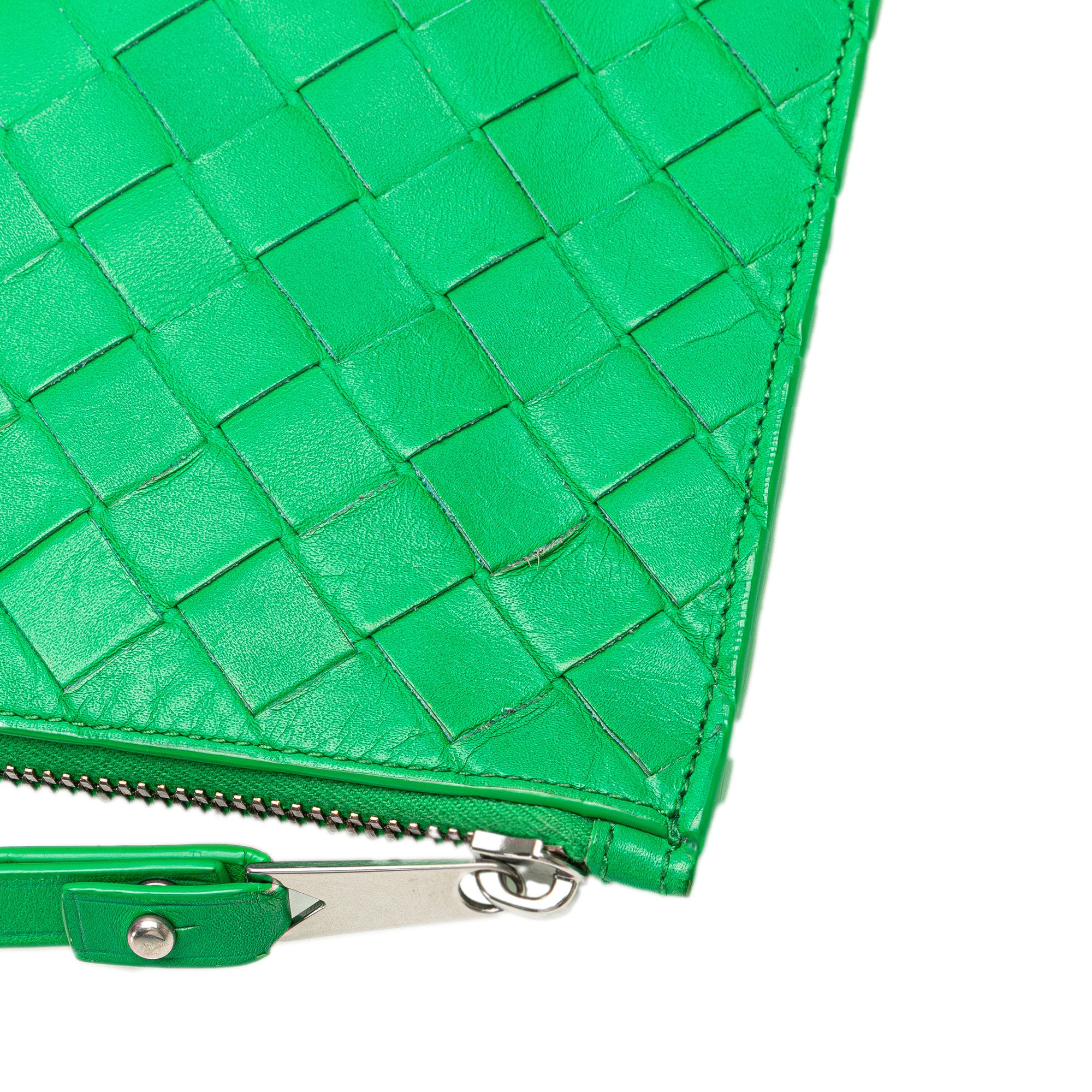 Intrecciato Leather Clutch