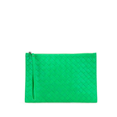 Intrecciato Leather Clutch