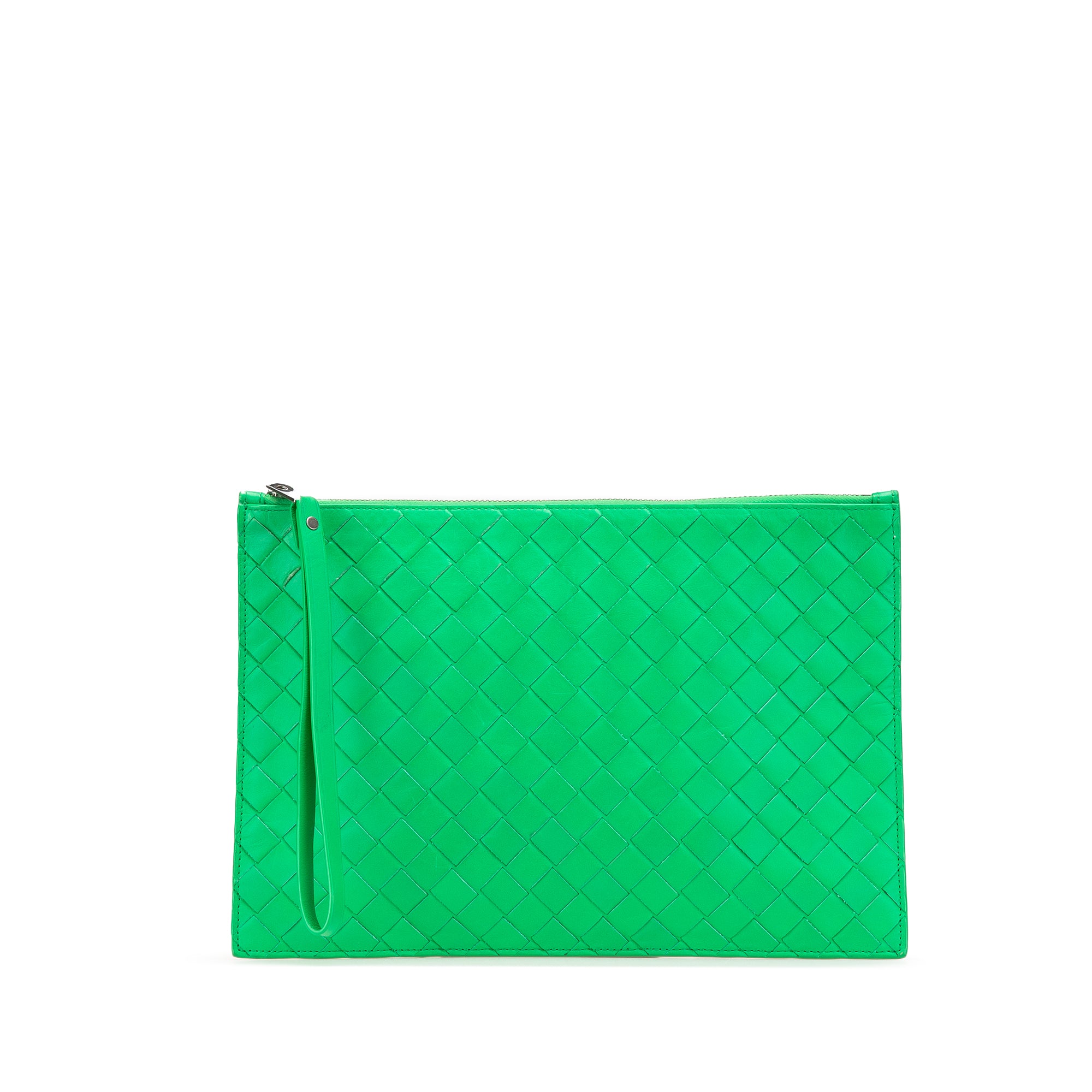 Intrecciato Leather Clutch