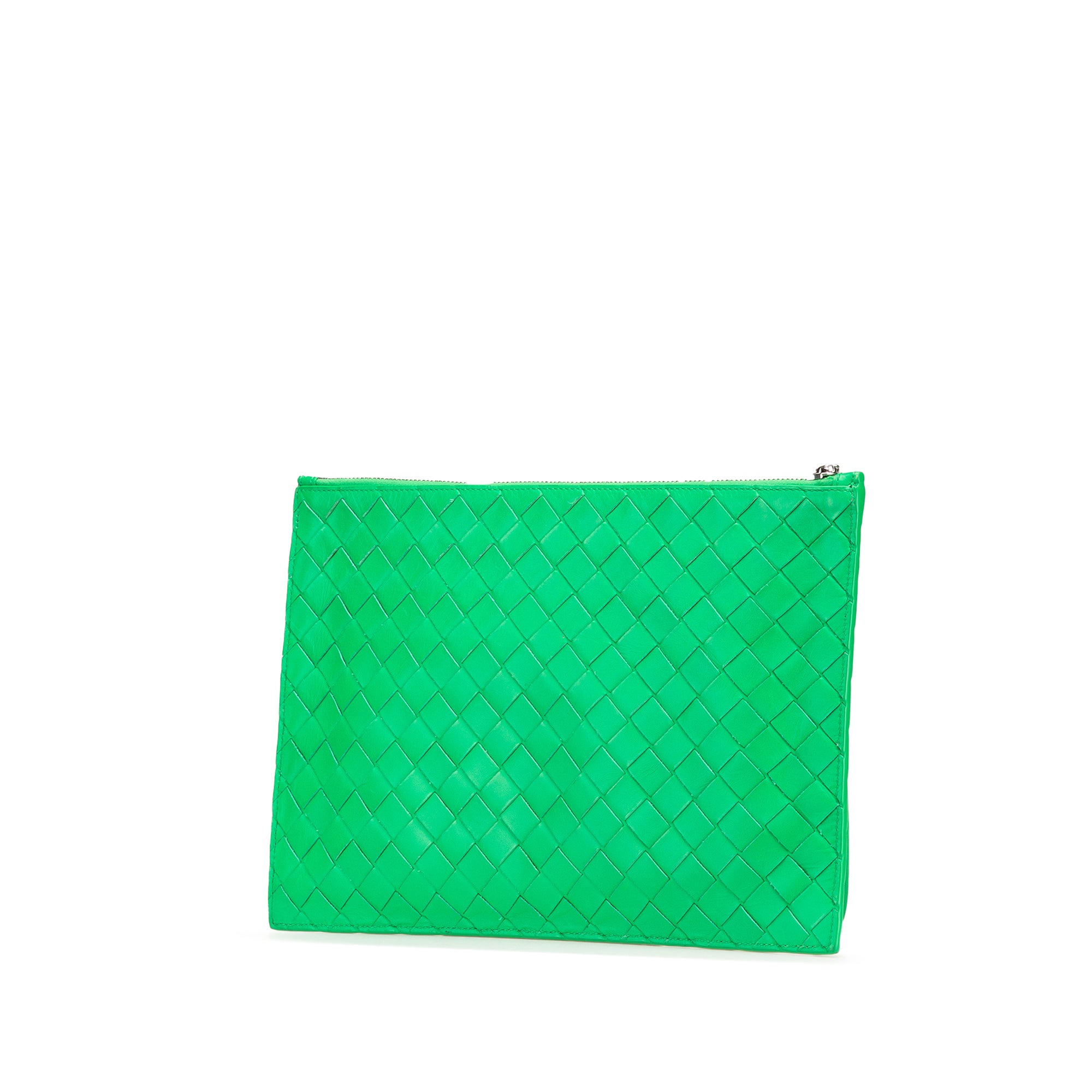 Intrecciato Leather Clutch