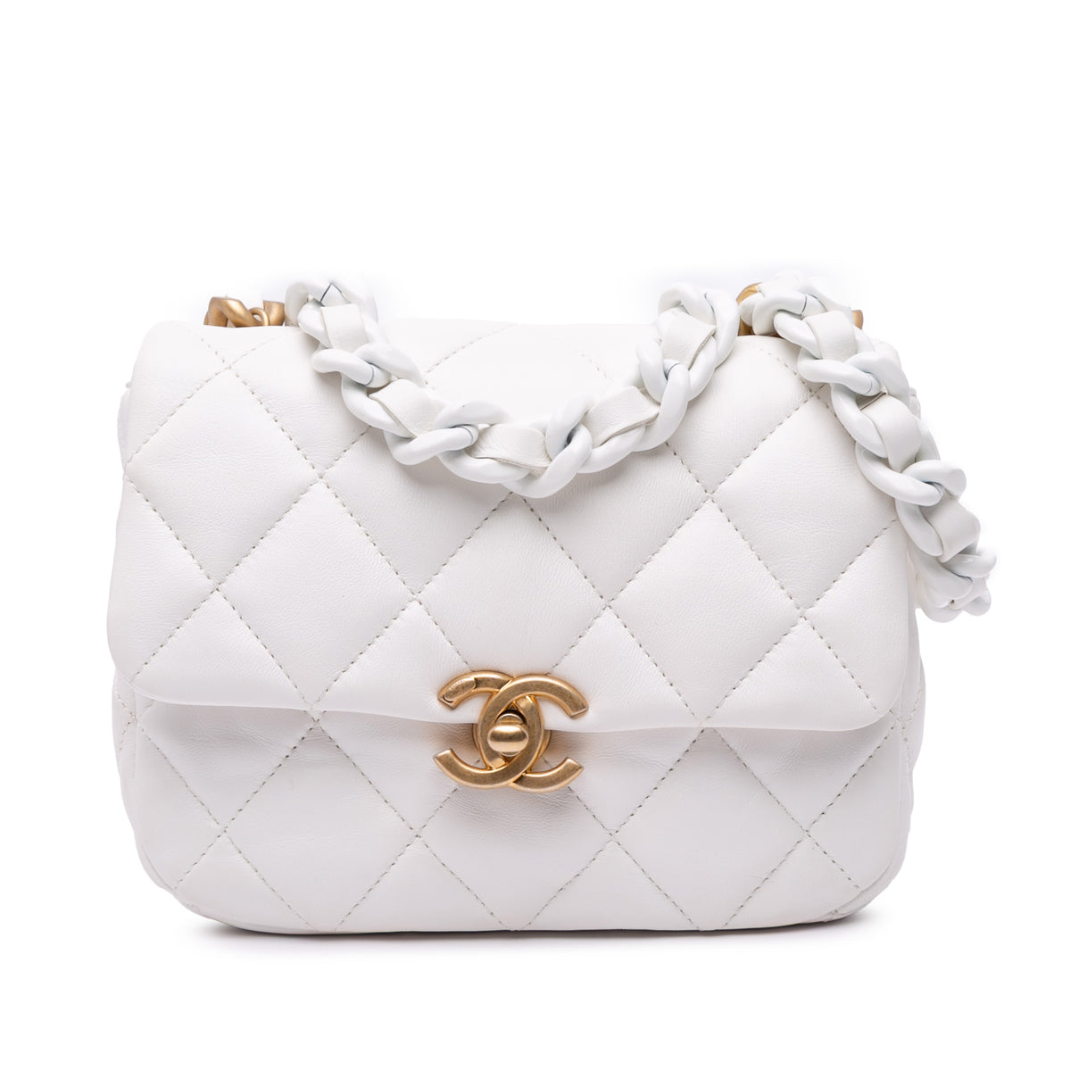 Mini Quilted Lambskin Candy Chain Flap