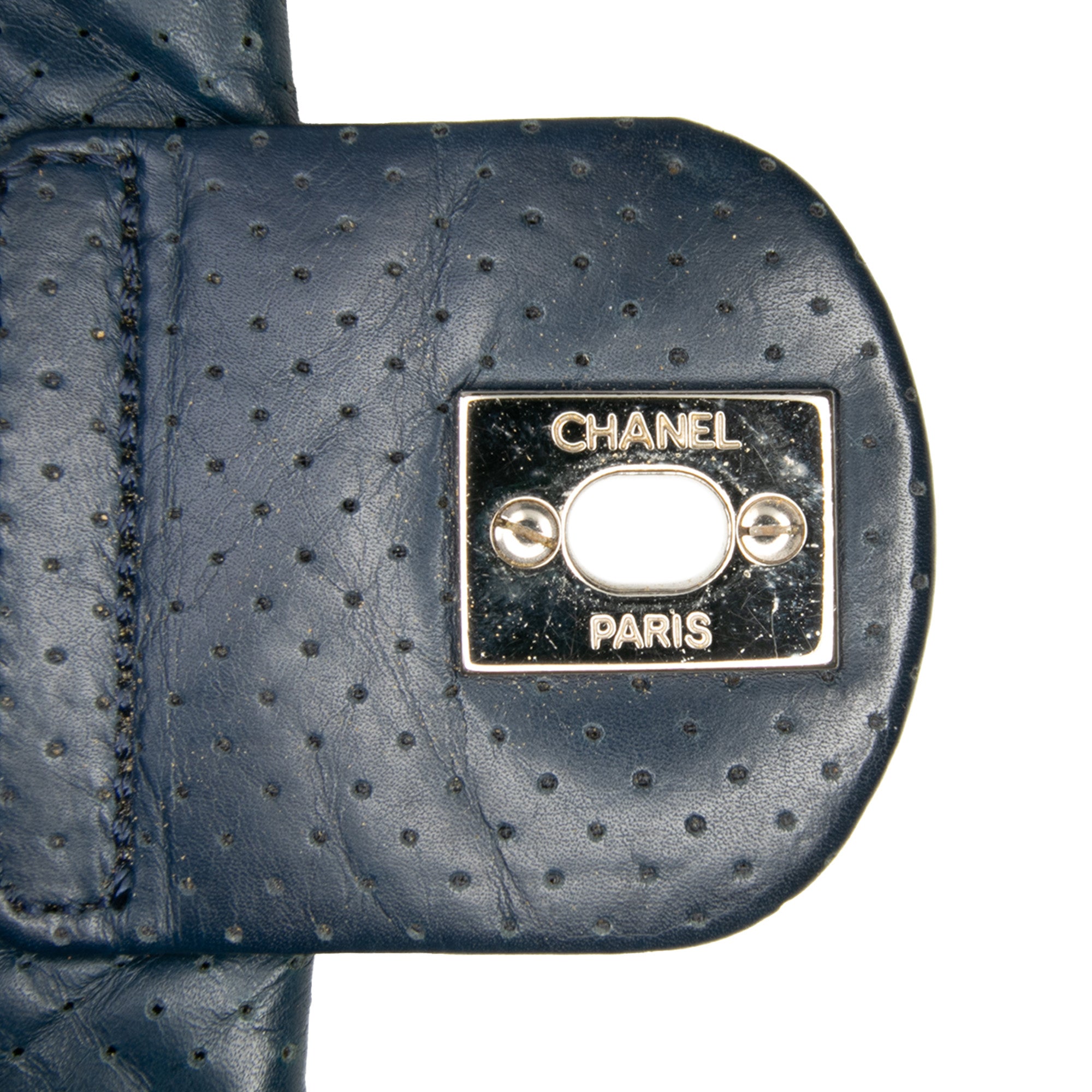 CC Quilted Perforated Aged Calfskin Flap