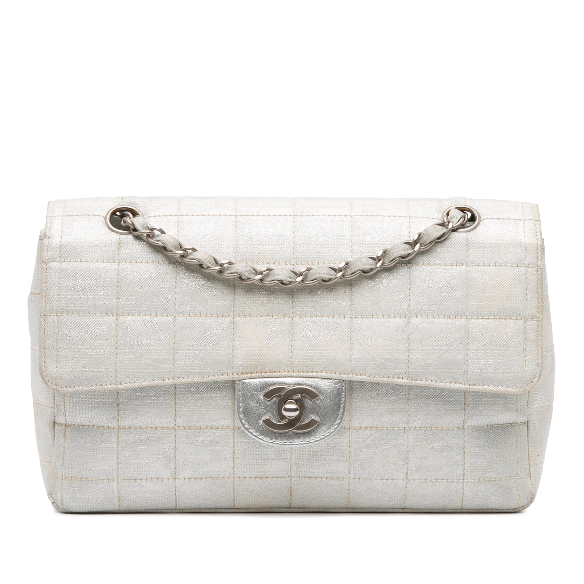 New Travel Line Medium Metallic Nylon Single Flap