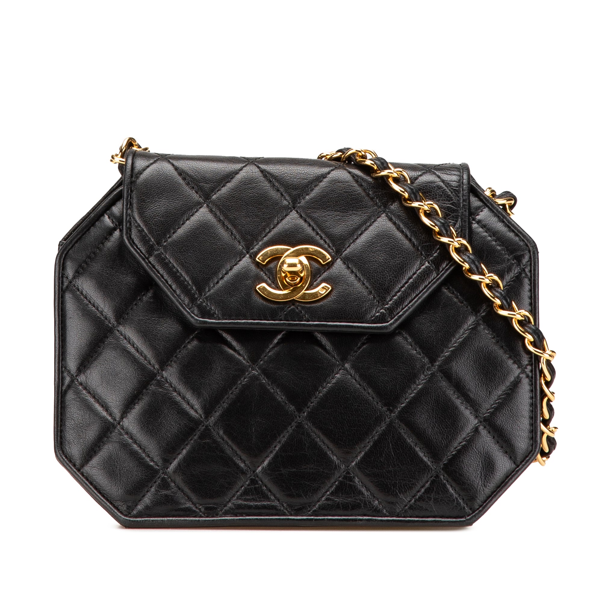 CC Quilted Lambskin Octagon Flap
