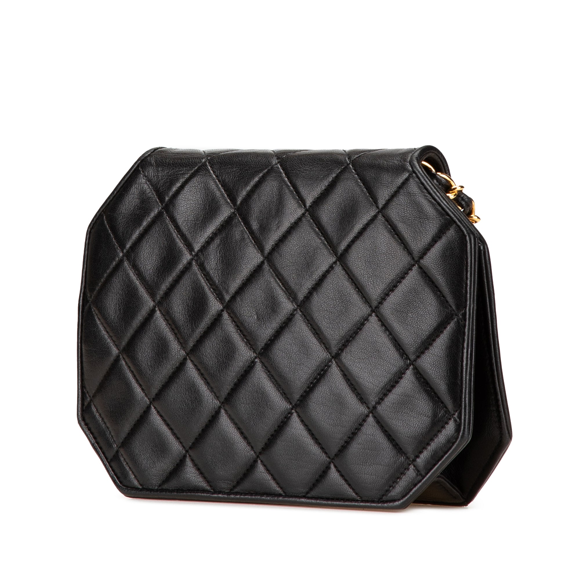CC Quilted Lambskin Octagon Flap