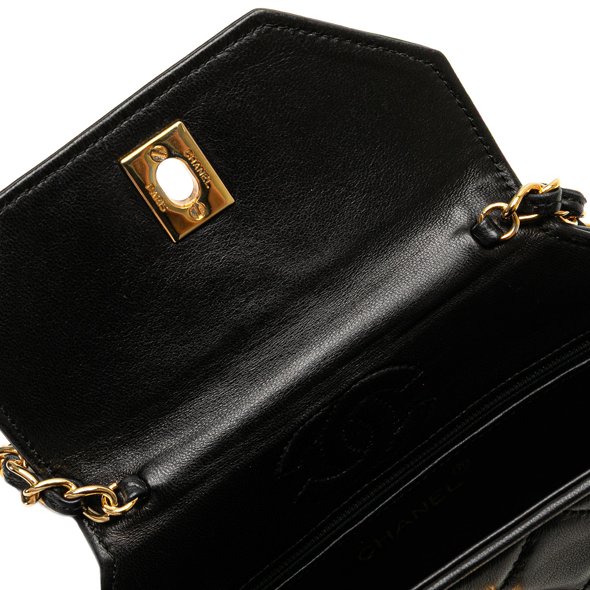 CC Quilted Lambskin Octagon Flap