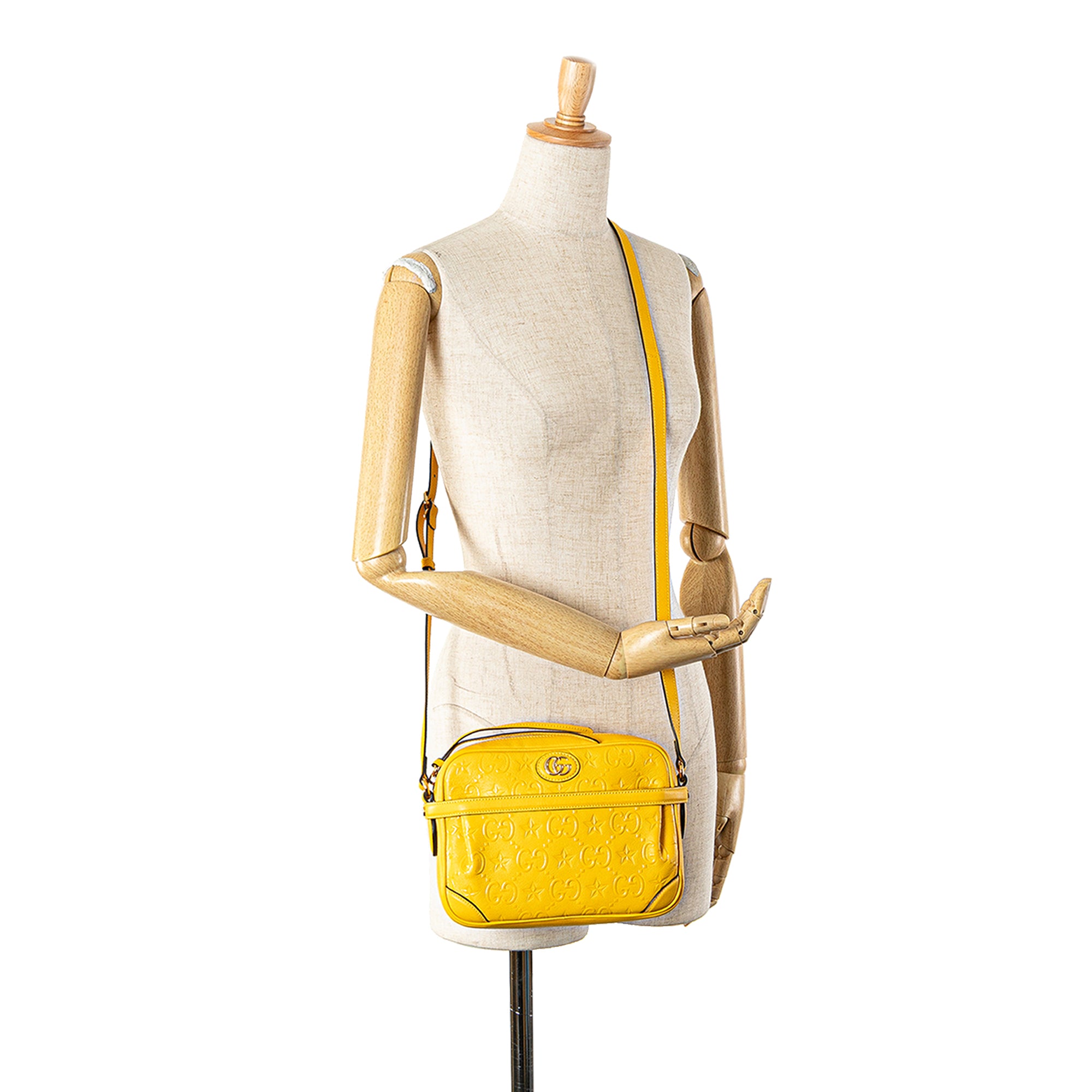 GG Star Embossed Leather Crossbody