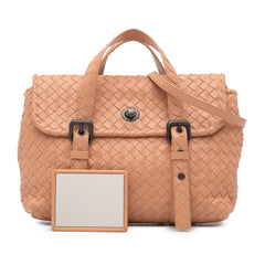Intrecciato Flap Satchel