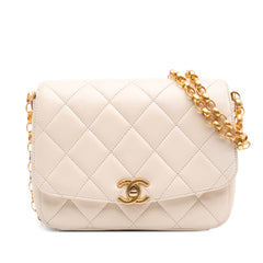Medium Quilted Lambskin CC Coin Flap