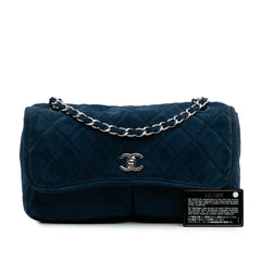 Medium Quilted Nubuck Natural Beauty Split Pocket Flap