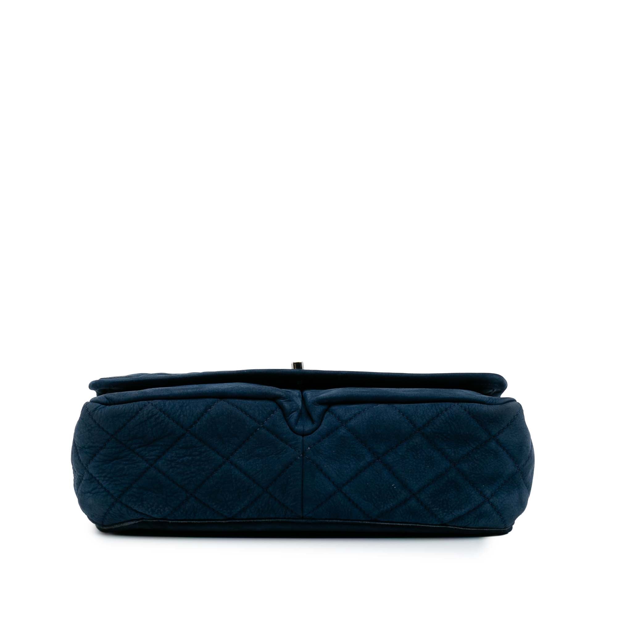 Medium Quilted Nubuck Natural Beauty Split Pocket Flap