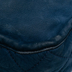 Medium Quilted Nubuck Natural Beauty Split Pocket Flap