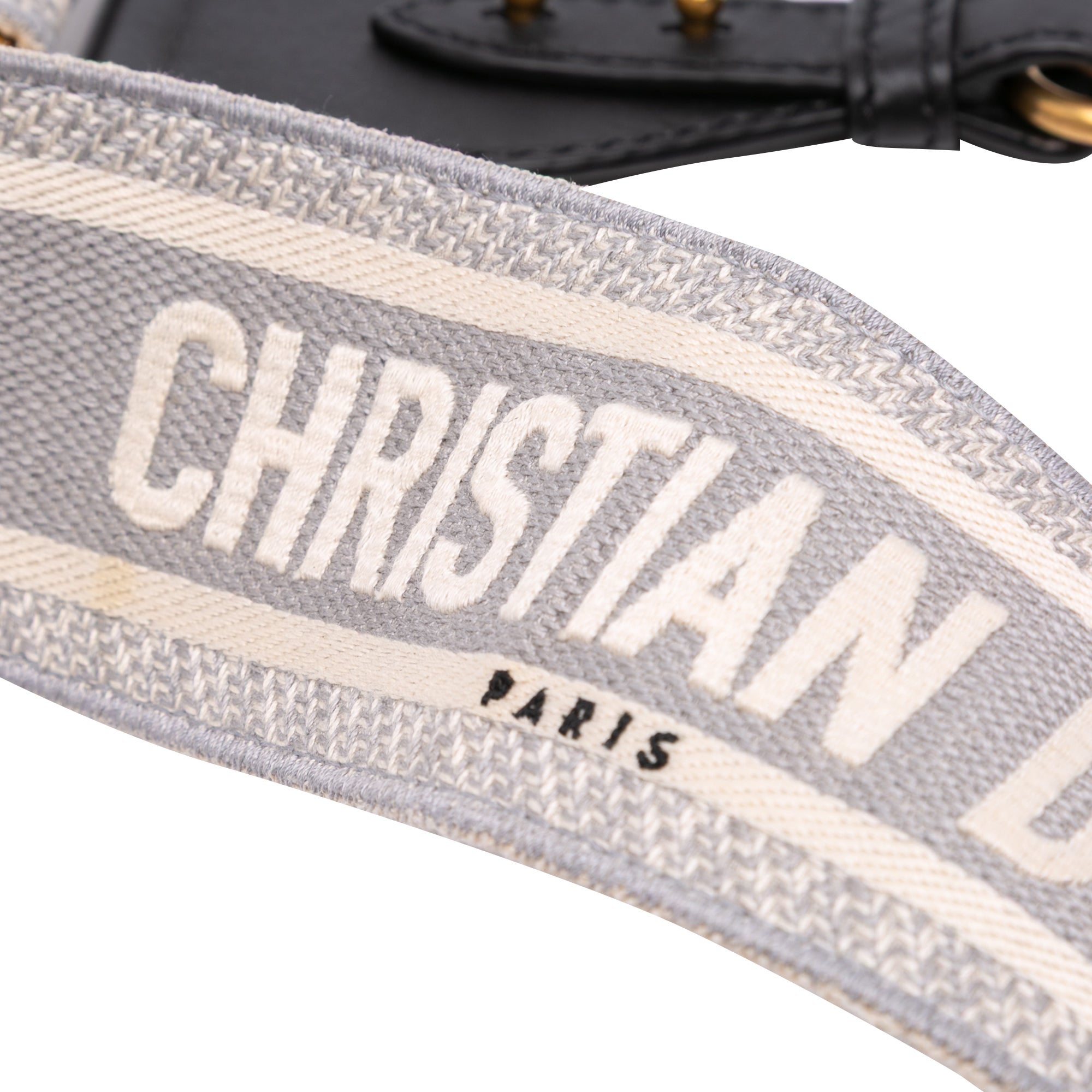 Embroidered Canvas Logo Bag Strap