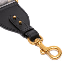 Embroidered Canvas Logo Bag Strap
