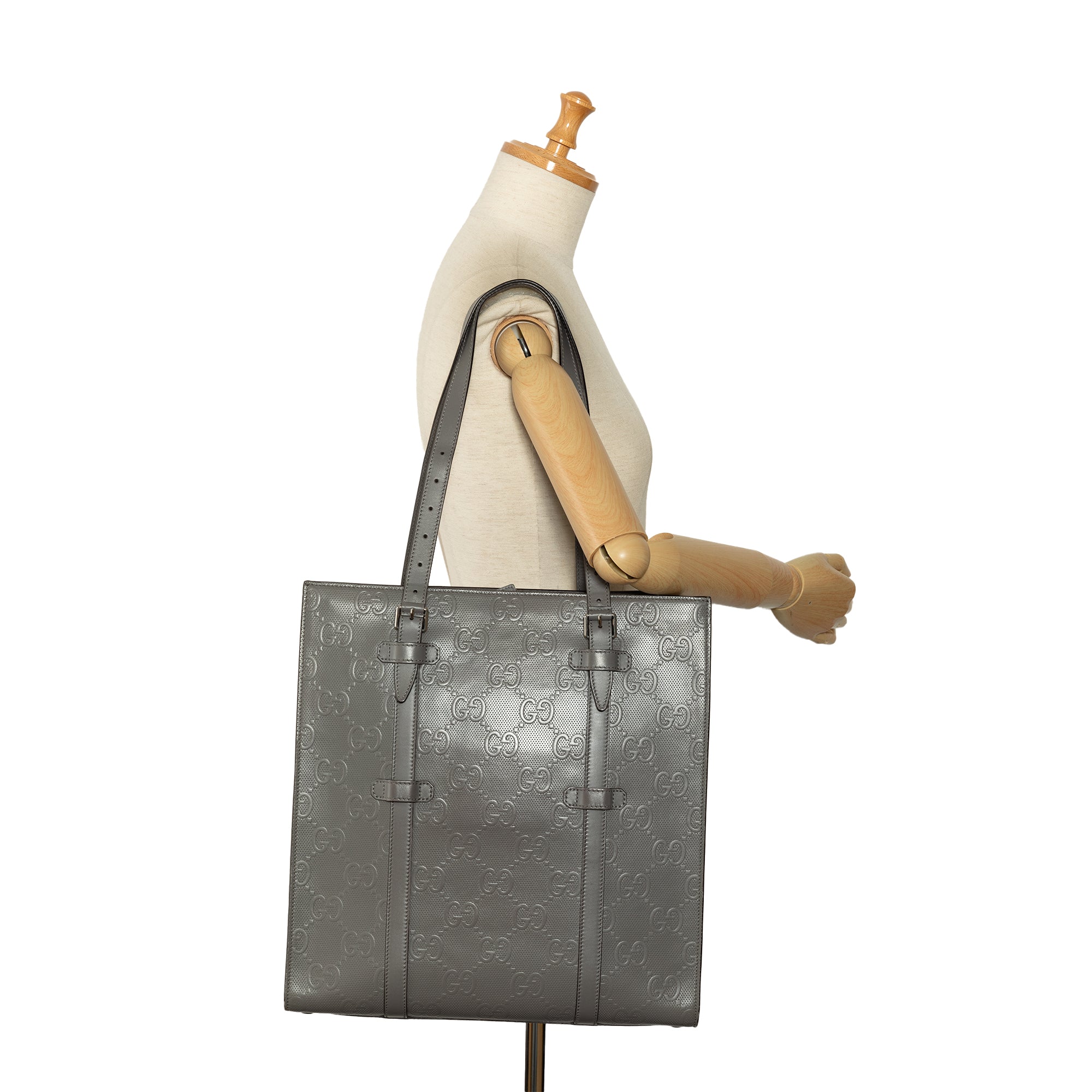 GG Embossed Leather Vertical Tote_8