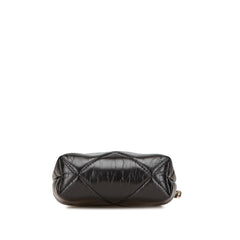 Small CC Quilted Lambskin Kisslock Frame Clutch