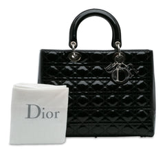 Large Patent Cannage Lady Dior