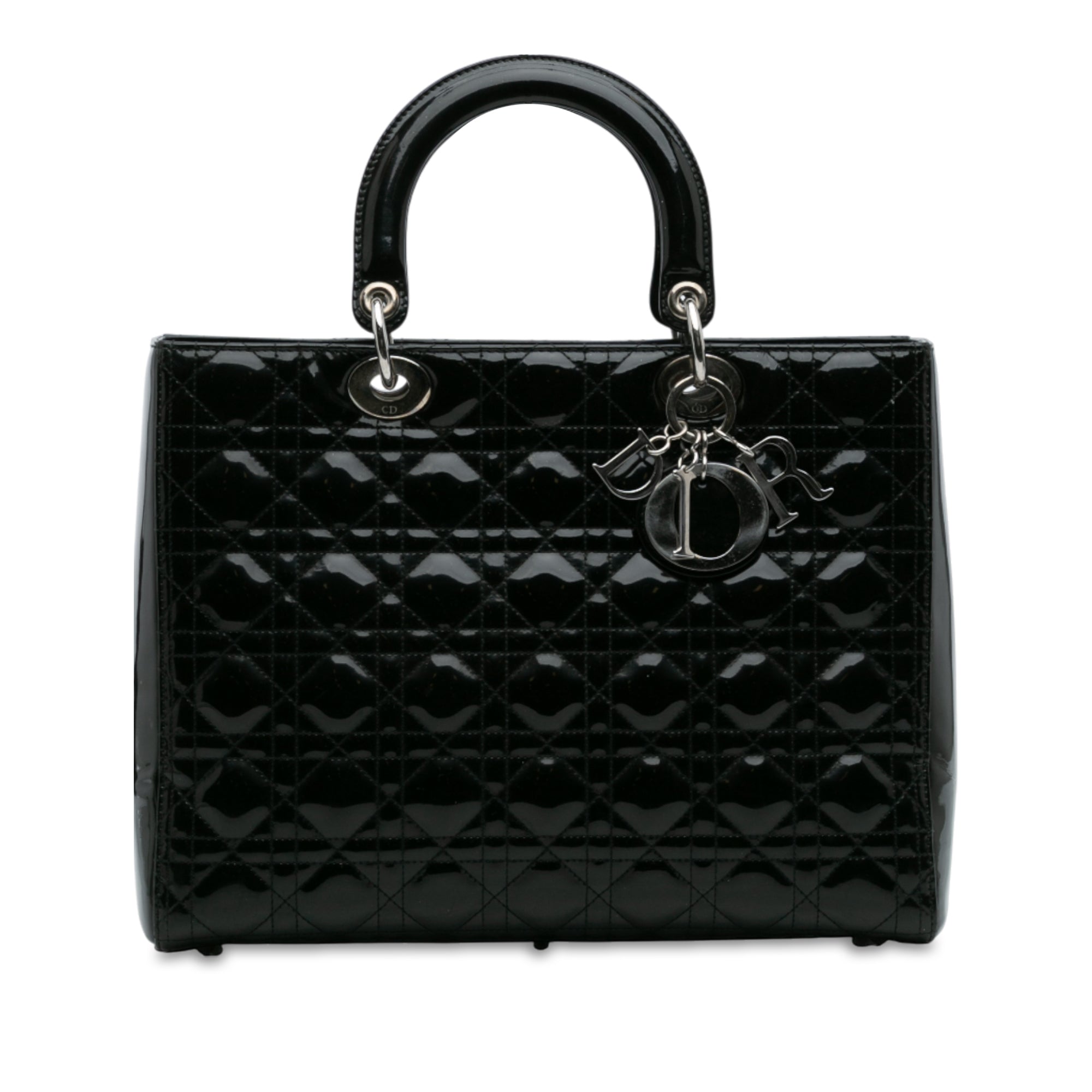 Large Patent Cannage Lady Dior