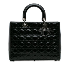 Large Patent Cannage Lady Dior