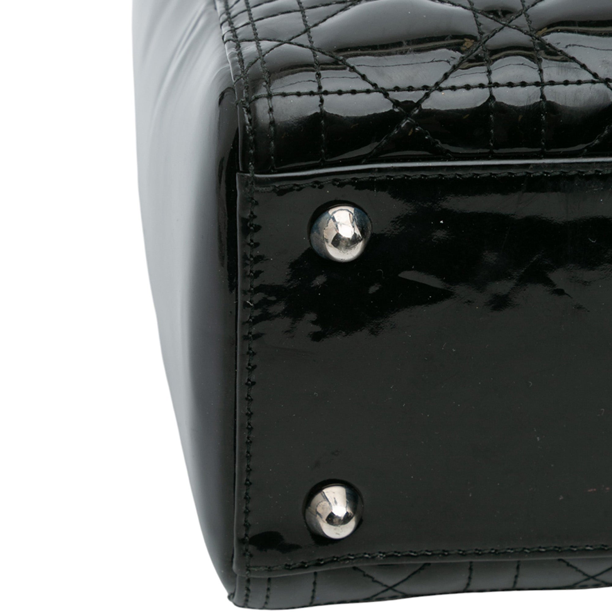 Large Patent Cannage Lady Dior