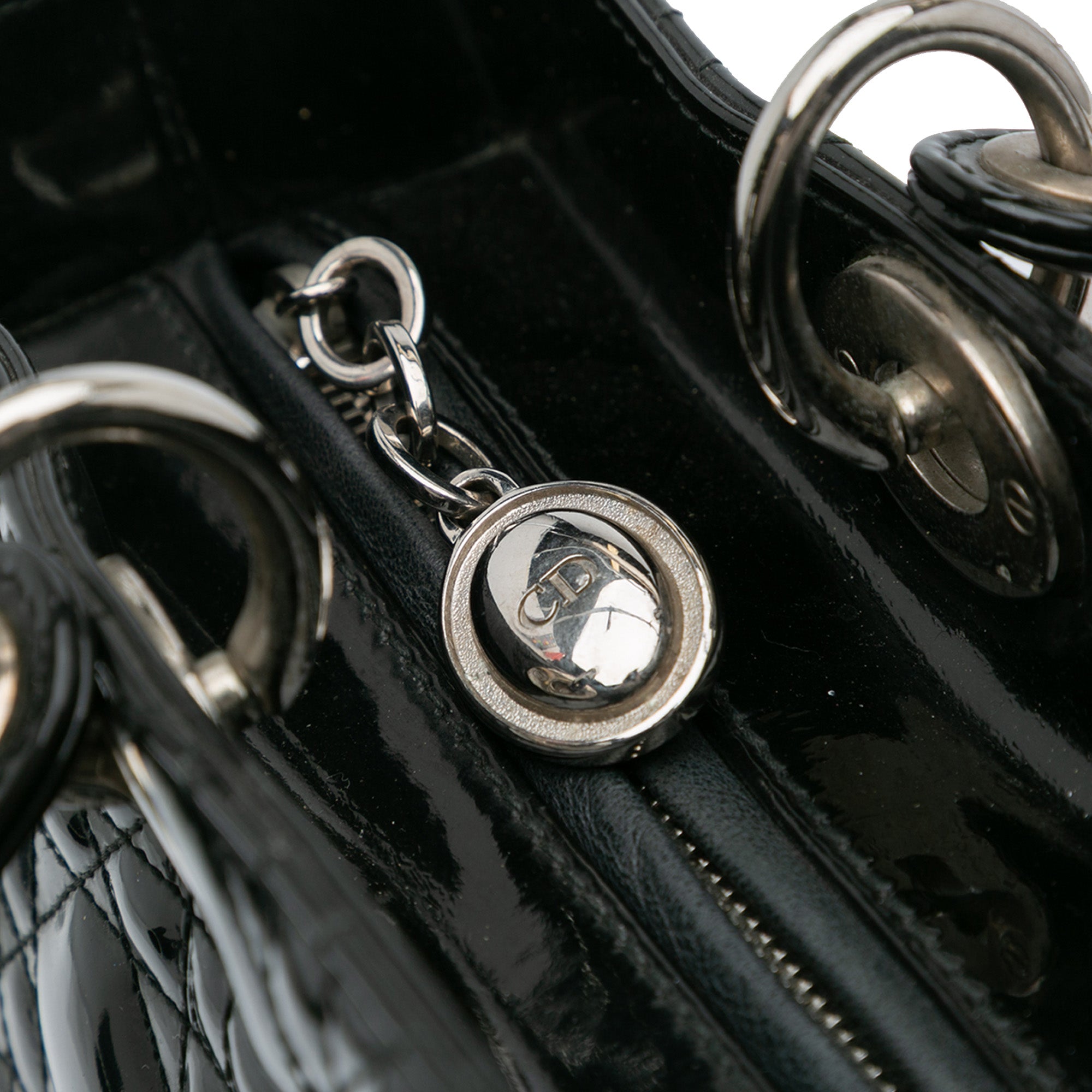 Large Patent Cannage Lady Dior