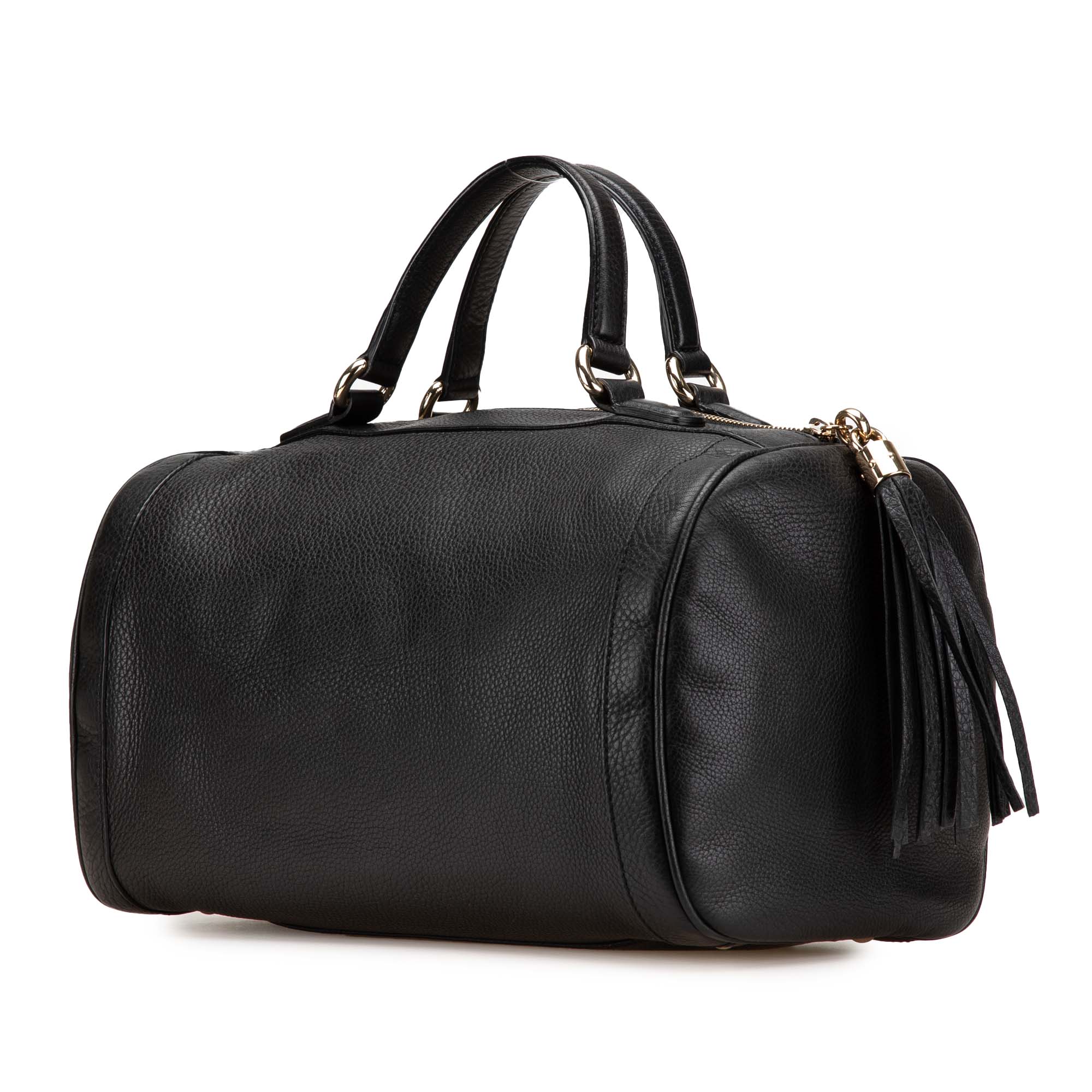 Medium Pebbled Calfskin Soho Boston Bag