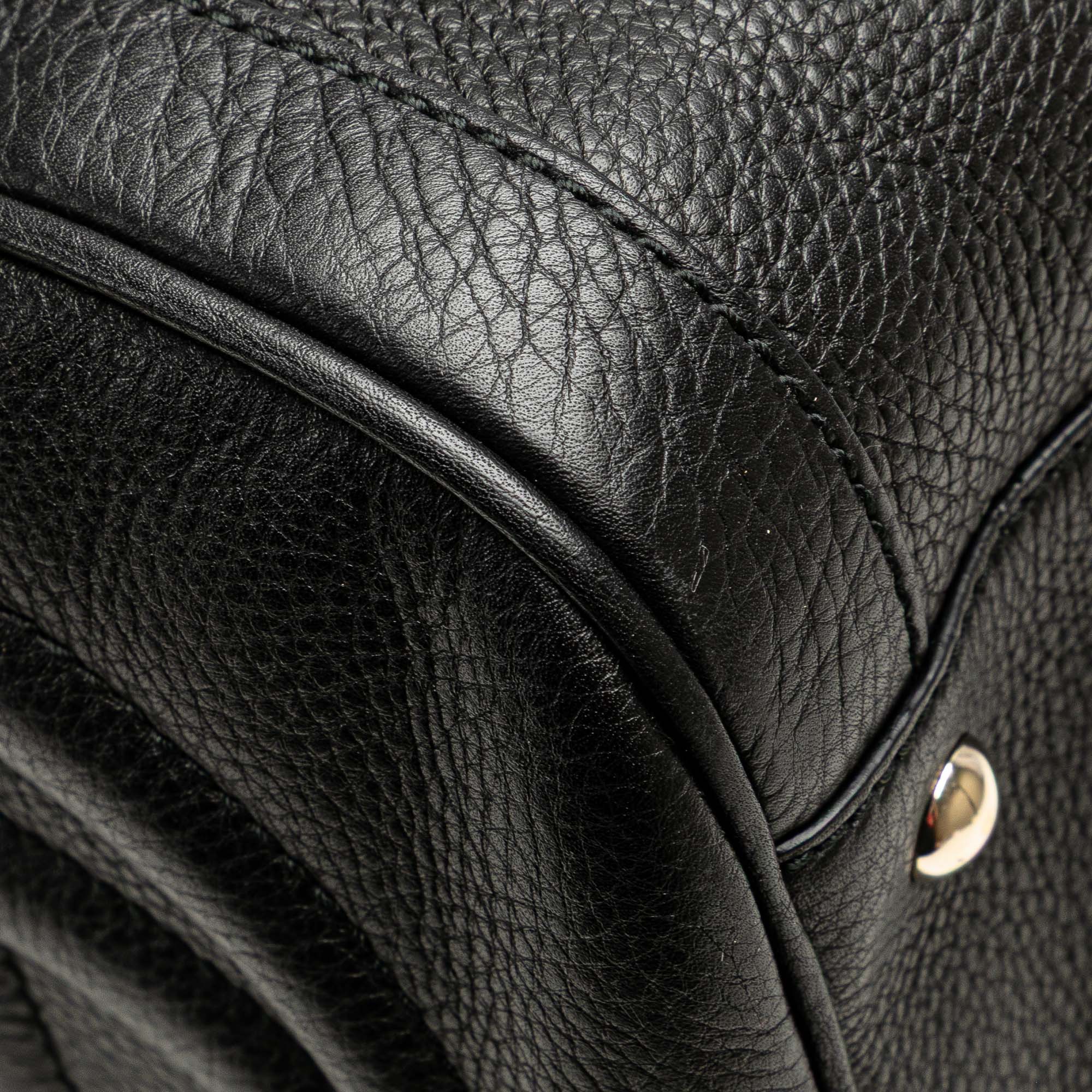 Medium Pebbled Calfskin Soho Boston Bag