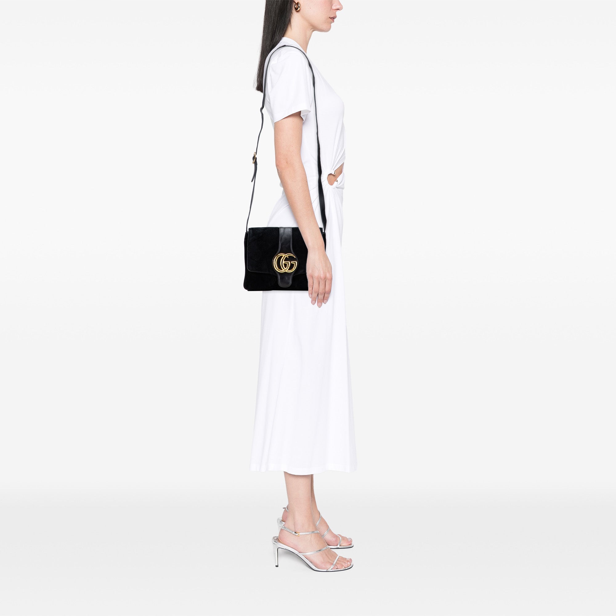 Medium Suede Arli Crossbody