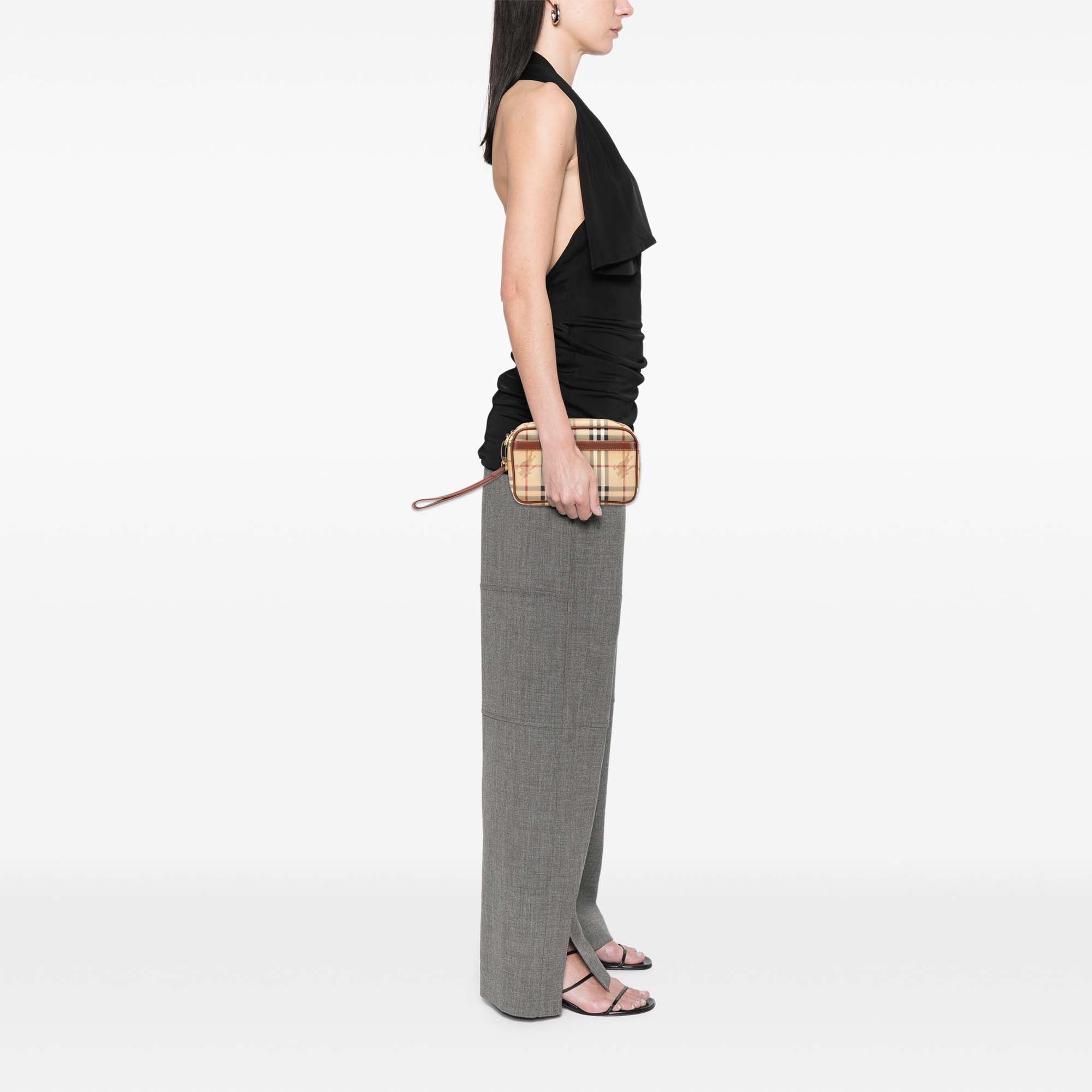 Haymarket Check Coated Canvas Clutch