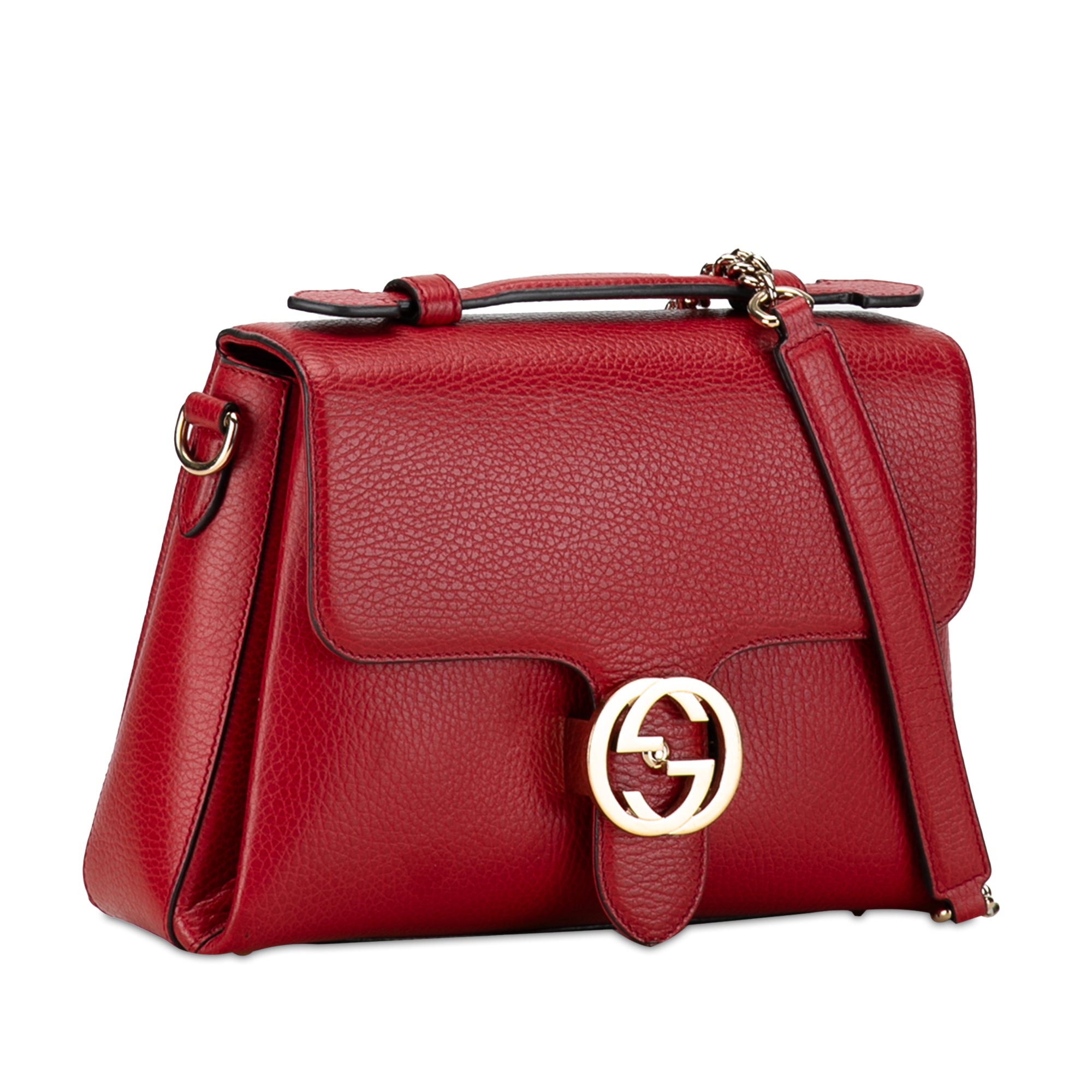 Small Dollar Calf Interlocking G Satchel