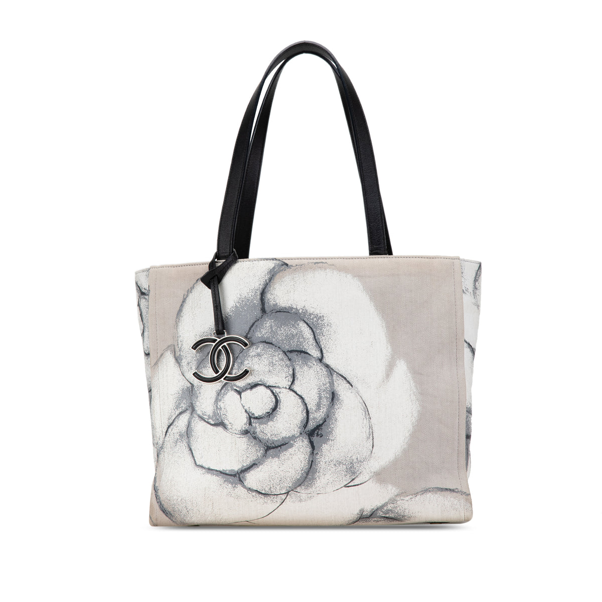 Camellia Printed Canvas Shopper Tote