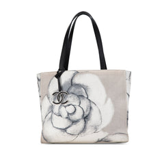 Camellia Printed Canvas Shopper Tote