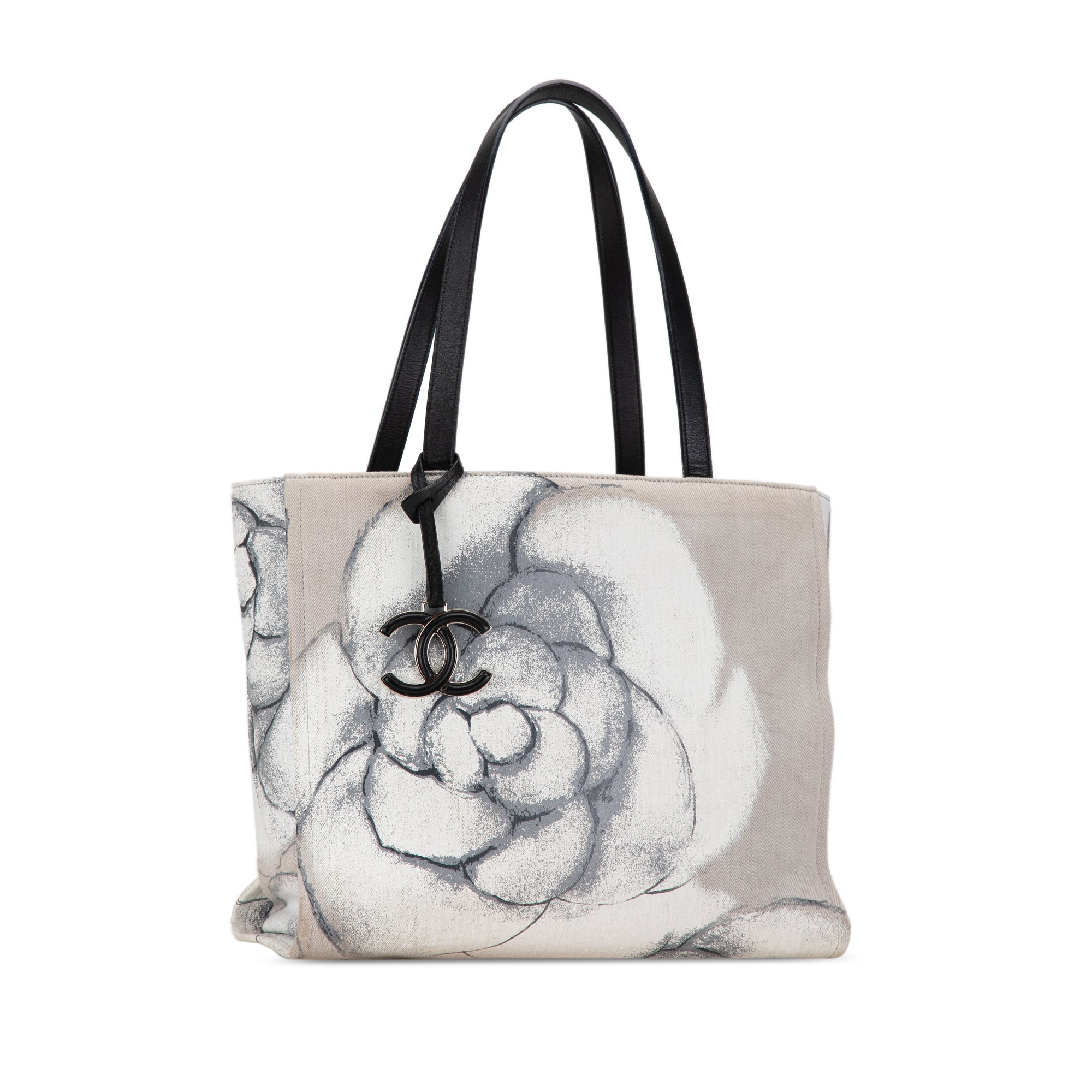 Camellia Printed Canvas Shopper Tote