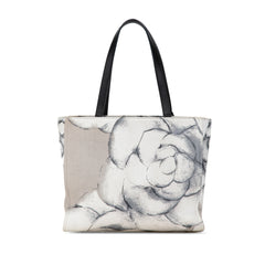 Camellia Printed Canvas Shopper Tote