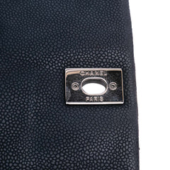 Medium Quilted Iridescent Caviar Lady Pearly Flap