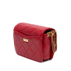 Quilted Lambskin Cambon Multiple Chains Flap