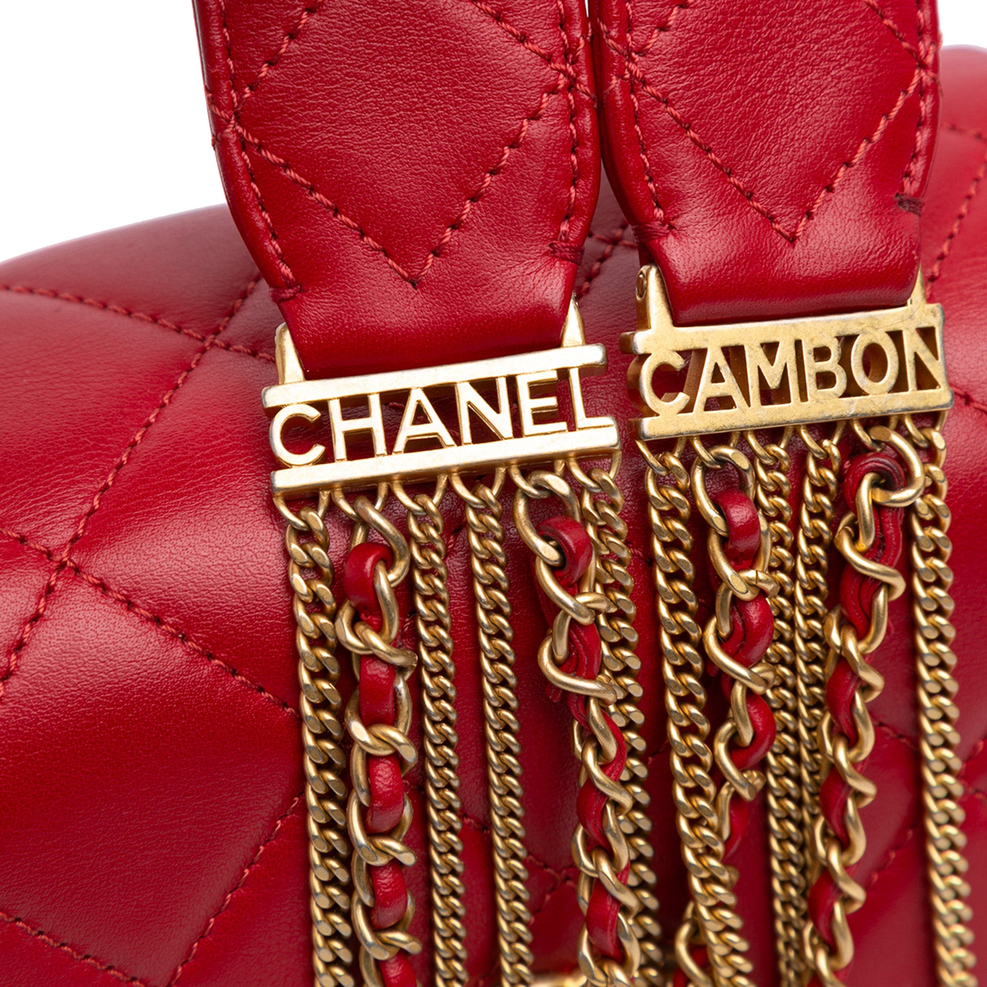 Quilted Lambskin Cambon Multiple Chains Flap