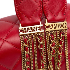 Quilted Lambskin Cambon Multiple Chains Flap