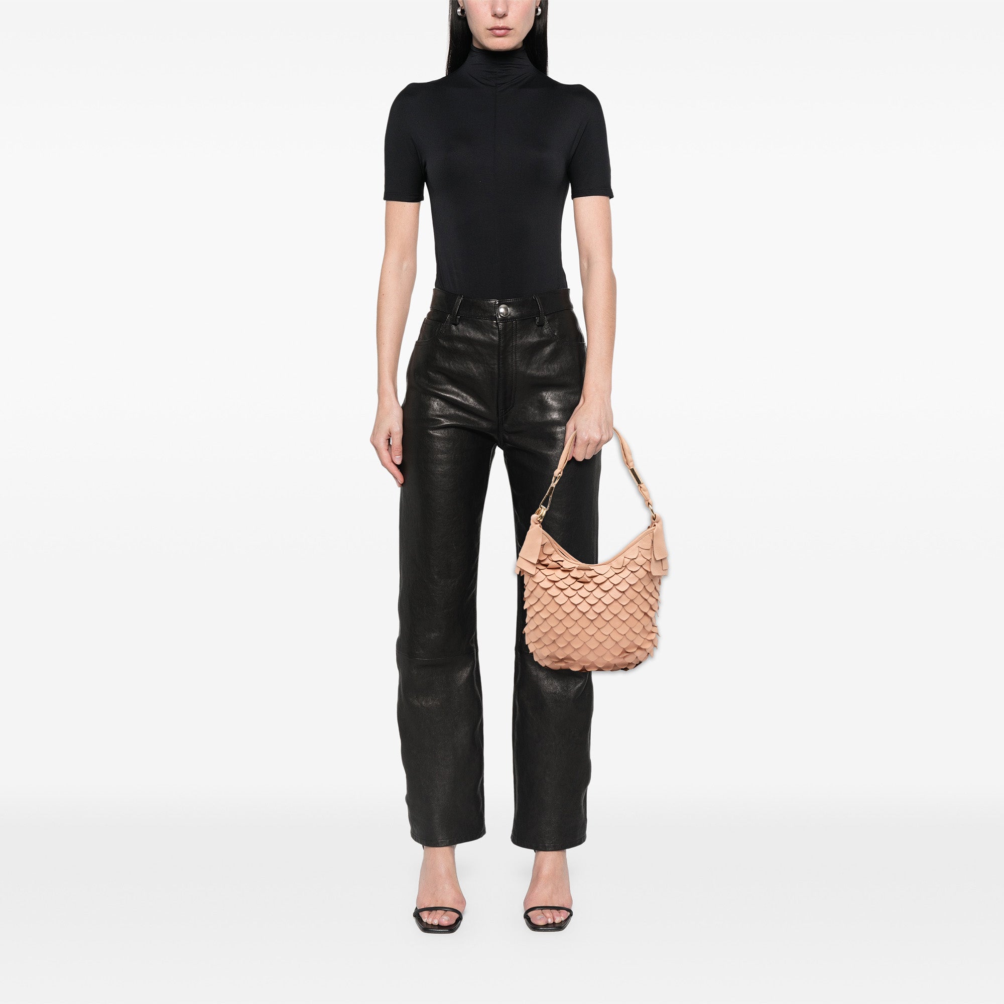 Leather St Tropez Fish Scale Hobo